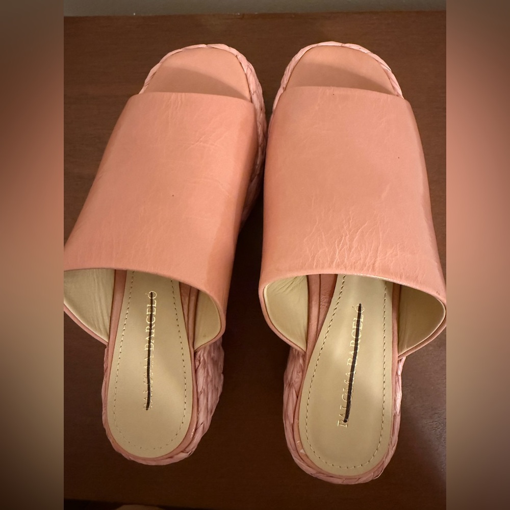 Paloma Barcelo NWT Raquel Raffia Platform Sandal - Size 6.5 - Picture 4 of 5